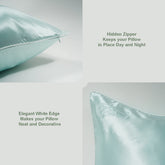 King-size Luxurious 22 Momme Mulberry Silk Pillowcase, Light Green